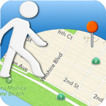 iPhoneアプリ「歩くマップ」